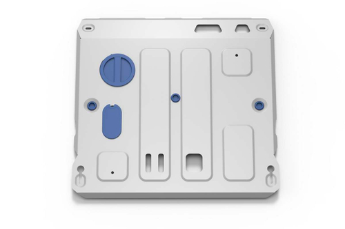 Защита картера и КПП Rival для JAC JS6 2022-н.в., алюминий 3 мм, с крепежом, штампованная, 333.9213.1