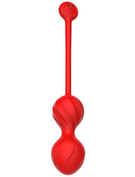 Красные вагинальные виброшарики Magic с управлением через приложение (Цвет: красный)