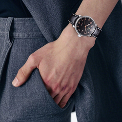 ZEPPELIN Piaget Collection Automatic Mechanical Movement Men"s Watches Watch Black Dial Stainless Steel Case