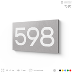 Номер на дверь 598, табличка на дверь для офиса, квартиры, кабинета, аудитории, склада, серая 120х70 мм, Айдентика Технолоджи