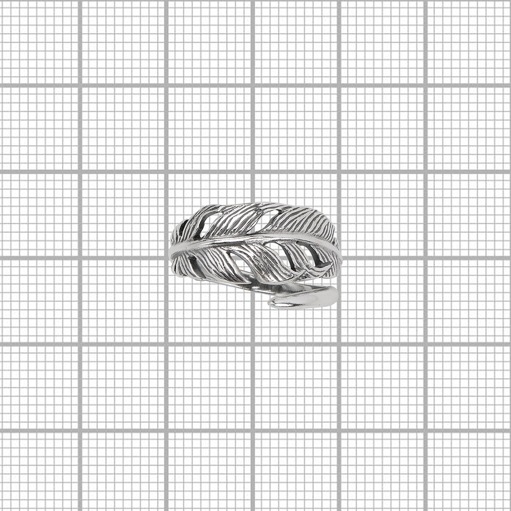 "Сокол" кольцо в серебряном покрытии из коллекции "Feather" от Jenavi