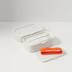 Ланч-бокс с приборами Food Time, 1 л, молочный