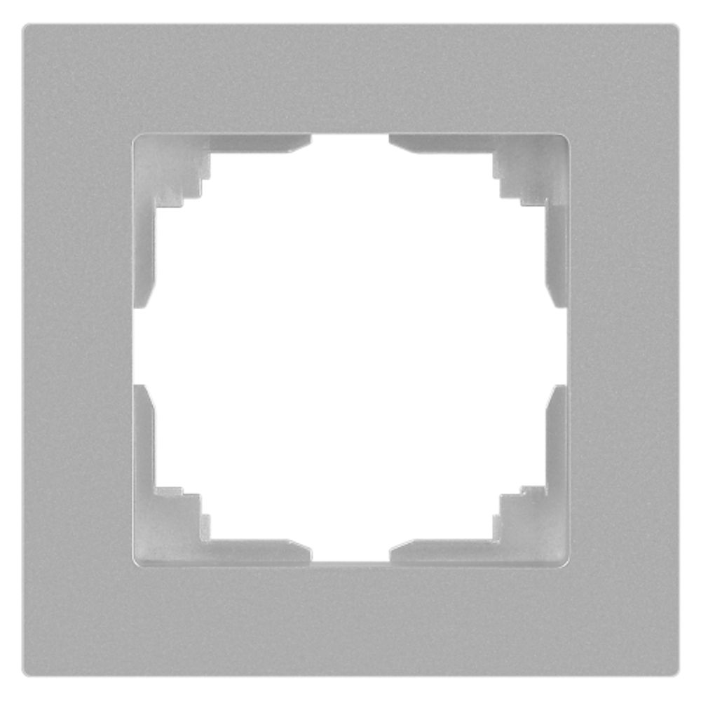 Рамка для розеток и выключателей Intro Accent 6-501-03 на 1 пост, СУ, алюминий
