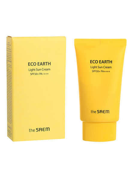 The Saem Солнцезащитный крем Eco Earth Light Sun Cream SPF 50+, 50г