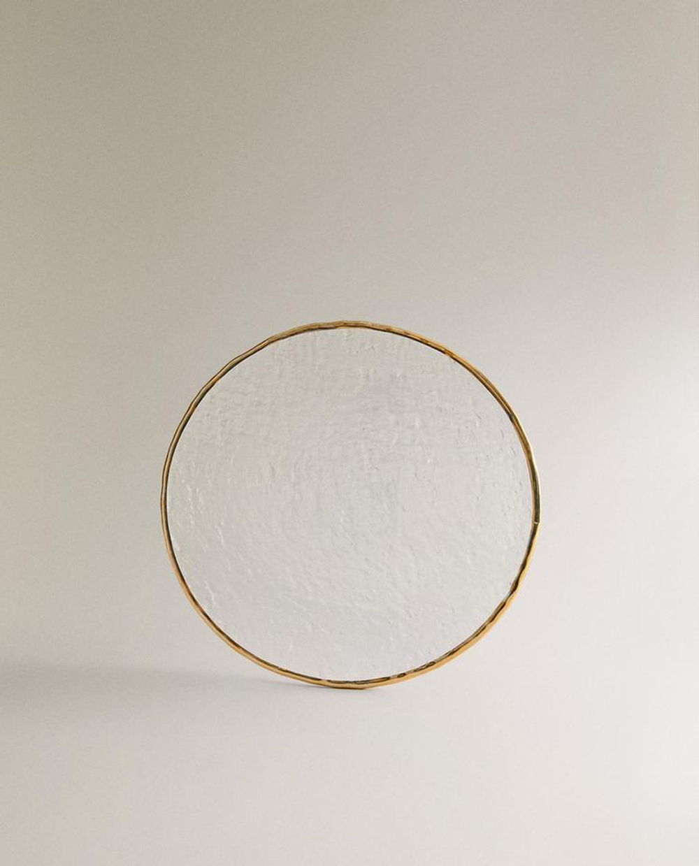 ZARA HOME ТАРЕЛКА С ЗОЛОТОЙ КАЙМОЙ, ПРОЗРАЧНЫЙ