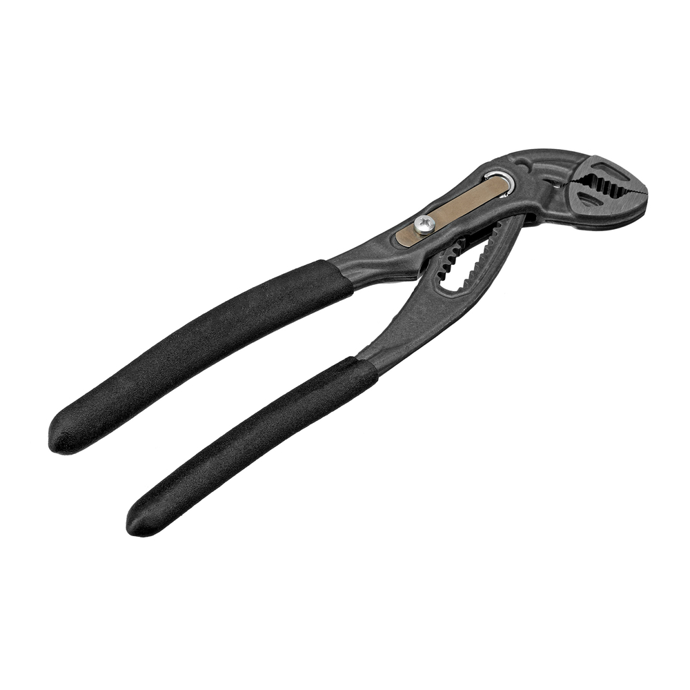 Клещи переставные, кнопочный механизм, обливные рукоятки, 180 мм Denzel