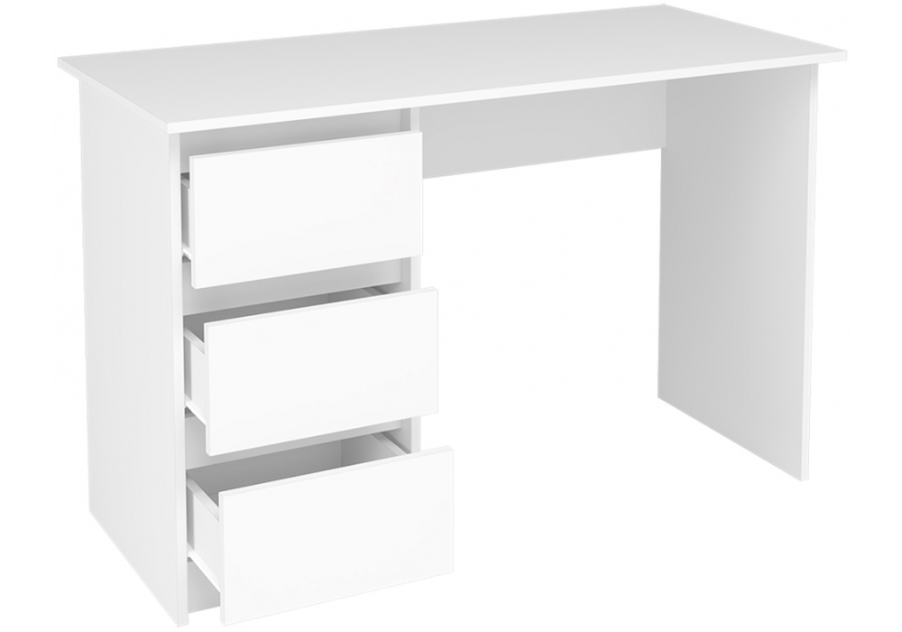 Компьютерный стол Woodville Идена СТП06-1200 ЛДСП белое, ЛДСП белое