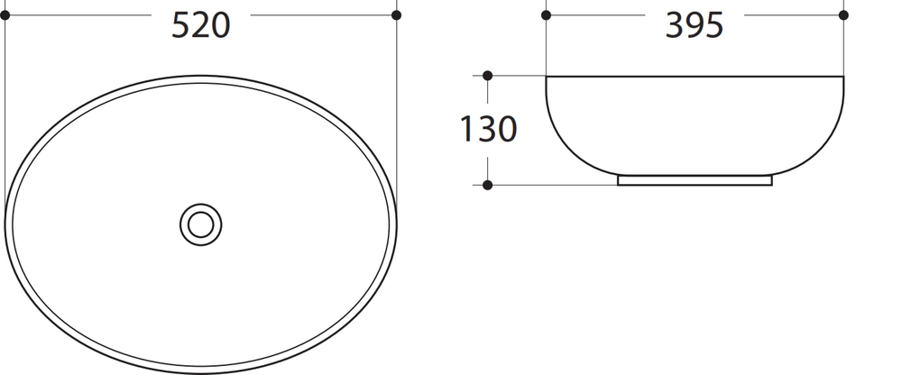 Раковина керамическая накладная Art&Max AM-78166