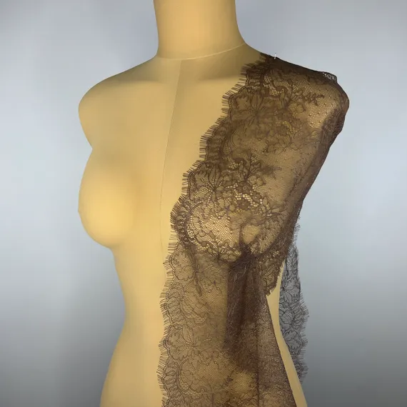 Кружево реснички кофе (24*290 см)