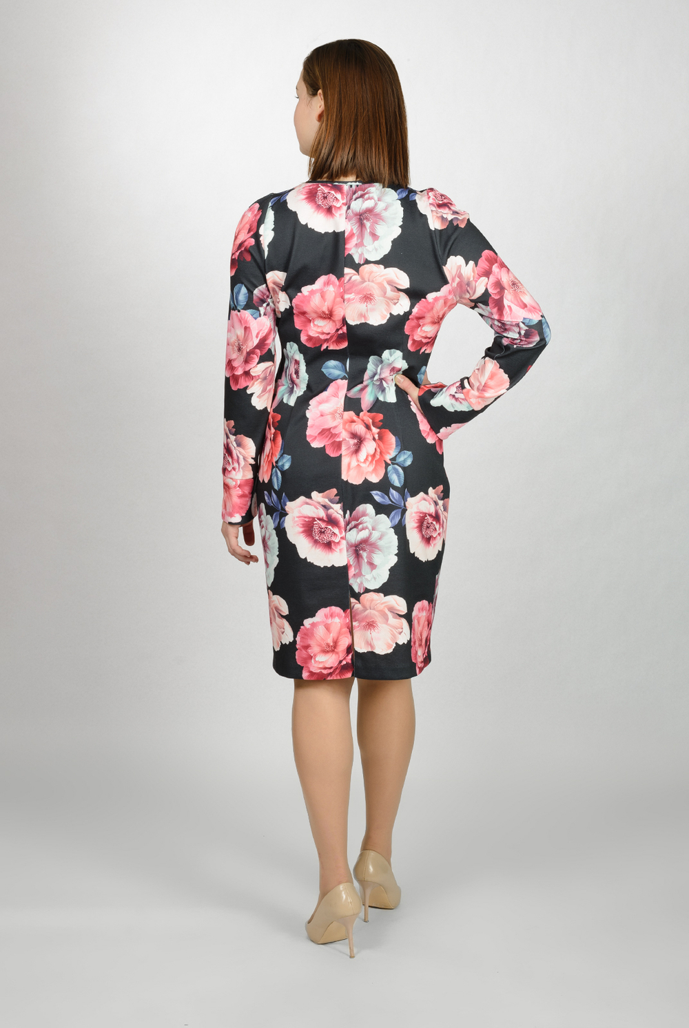 Трикотажное платье 1462ЮП, Шиповник #359Ш051462ЮП