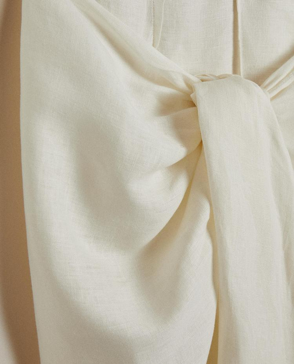 ZARA HOME ДЛИННОЕ ЛЬНЯНОЕ ПАРЕО, ЭКРЮ