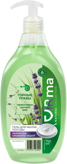 Средство для посуды VIRma Горные травы концентрированный гель