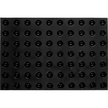 Форма кондитерская «Полусфера» [70 ячеек] силикон,стеклопласт. D=29,H=18,L=600,B=400мм черный