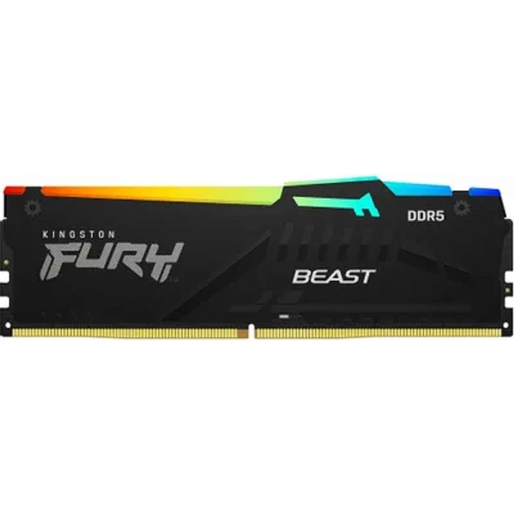 Оперативная память Память DDR5 8GB 5200MHz Kingston KF552C36BBEA-8 Fury Beast Expo RGB RTL Gaming PC5-41600 CL36 DIMM 288-pin 1.25В kit single rank с радиатором Ret