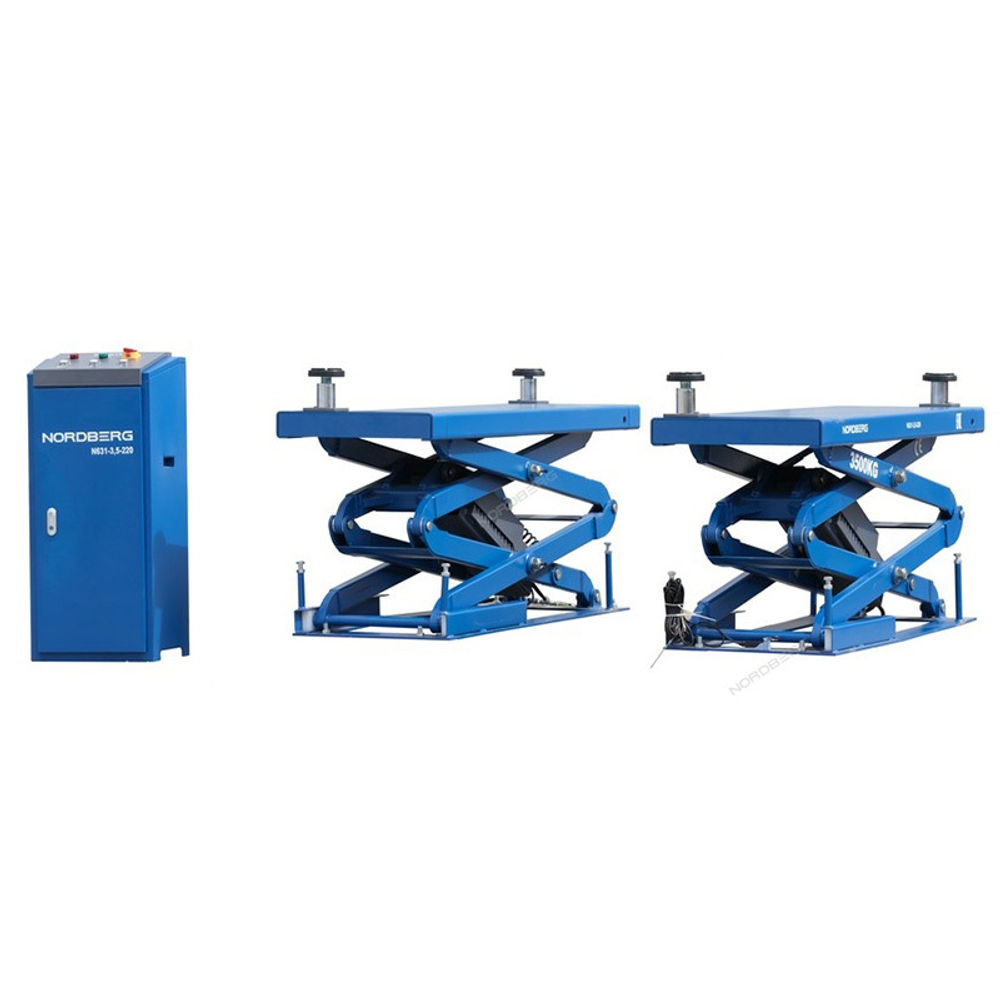 NORDBERG (N631-3,5B_380) Подъемник ножничный 380В г/п 3.5т, с встроенными адаптерами для SUV автомобилей