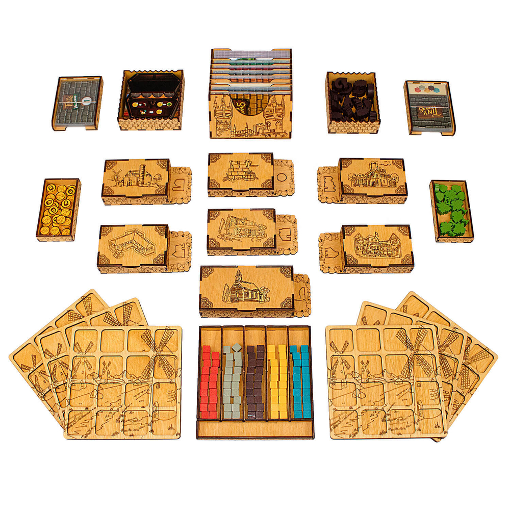 BGL - Органайзер Крошечные города (Tiny Towns). Развернутый состав органайзера