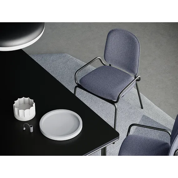 Стул Ror, Double Frame, серый велюр