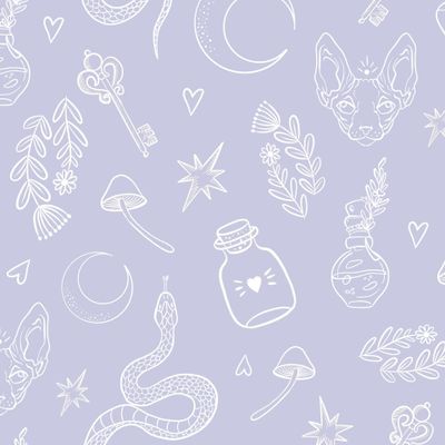 Tattoo cat purple