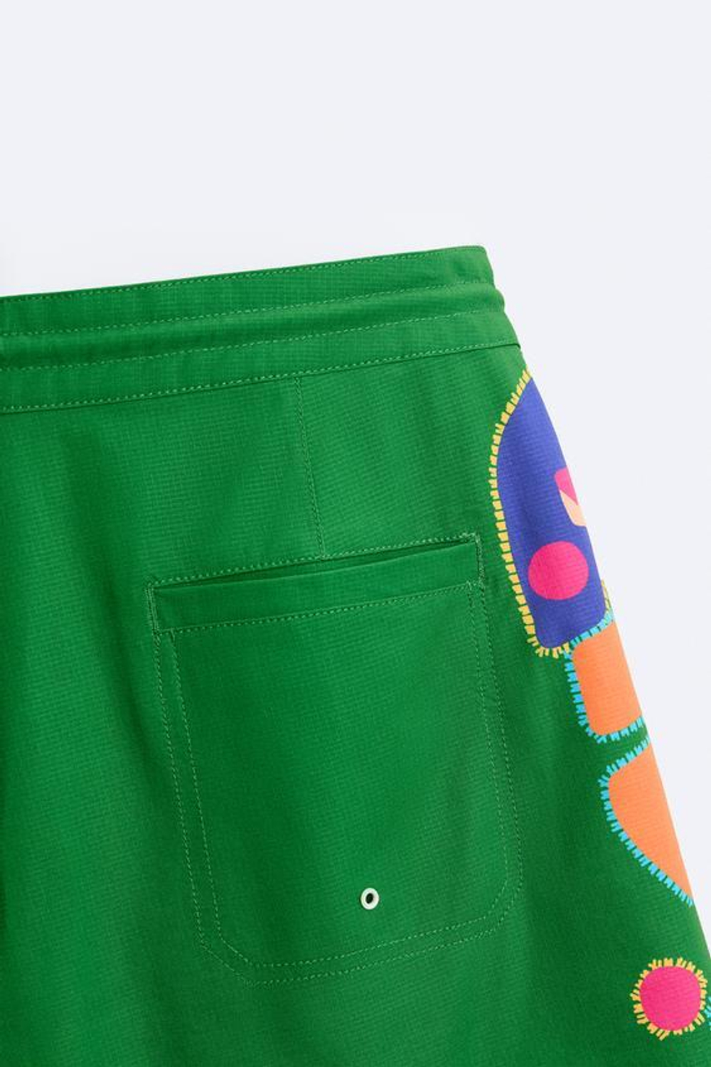 ZARA ПЛАВКИ С ЦВЕТОЧНЫМ ПРИНТОМ, ЗЕЛЕНЫЙ