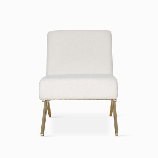 Кресло Otis цвет золотистый/белый