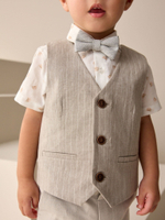 Комплект из трех предметов для мальчика Next AG8-624, Бежевый, Молочный