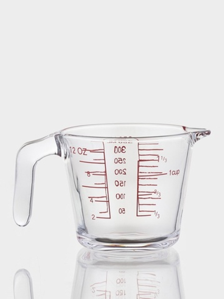 Кувшин мерный Доляна «Классика», 350 мл, 15×10.5×9 см, жаропрочное стекло, прозрачный