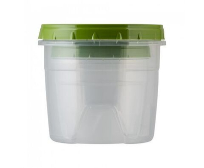 Банка для сыпучих продуктов Полимербыт LILU с завинчивающейся крышкой, зеленый, 0.5л / посуда для кухни / контейнер для хранения / емкость для специй (комплект из 20 шт)