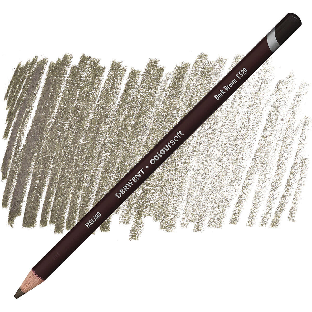 Derwent Coloursoft. C520 Dark Brown