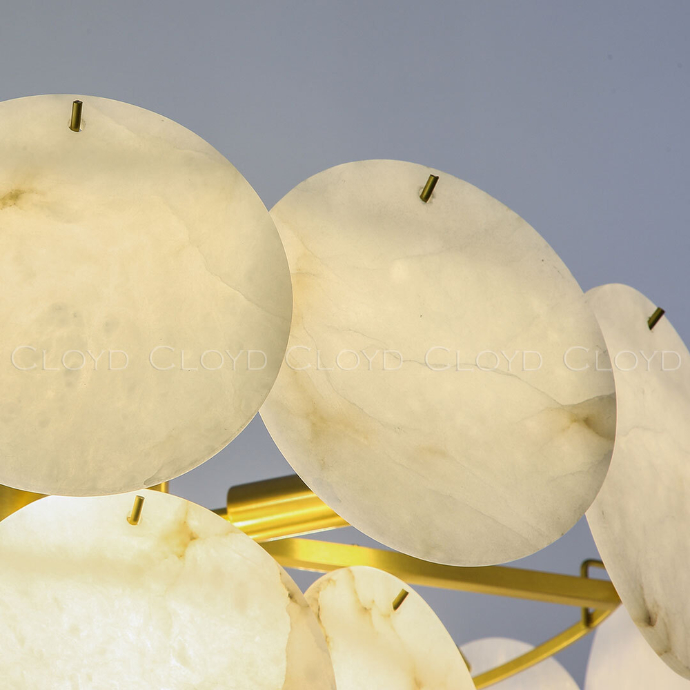 Люстра Cloyd BOSFOR-C C16 / выс. 42 см - алебастр - латунь (арт.12355)