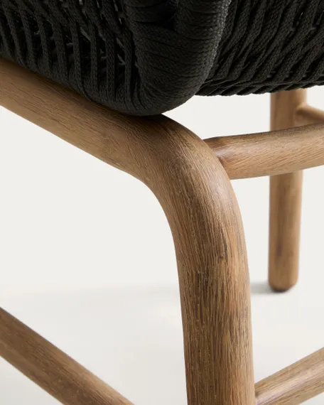 Уличный стул Alipa из массива акации и темно-серой веревки