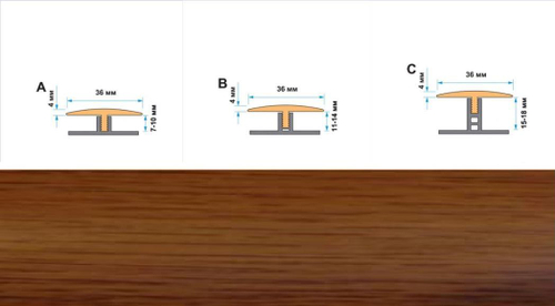 Профиль гибкий "T- Flex" 215 Дуб рустикальный 3м "МП"