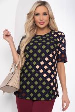 Джемпер "Эмина" (темно-синий/геометрия) Б8404 LT Collection