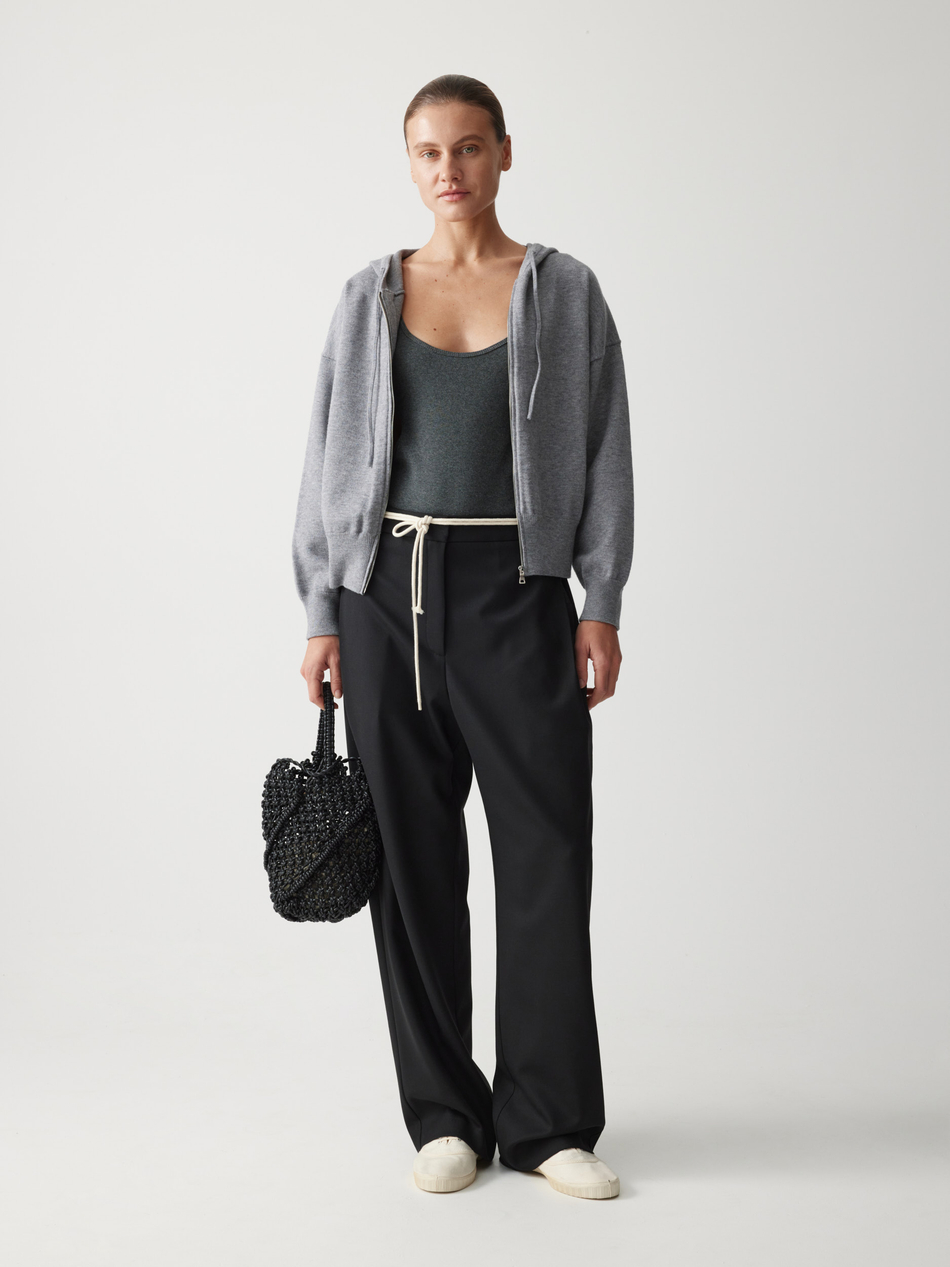 Вязаное худи