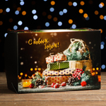 Упаковка для капкейков "Новогодние подарки", 6 ячеек, 25*17*10 см
