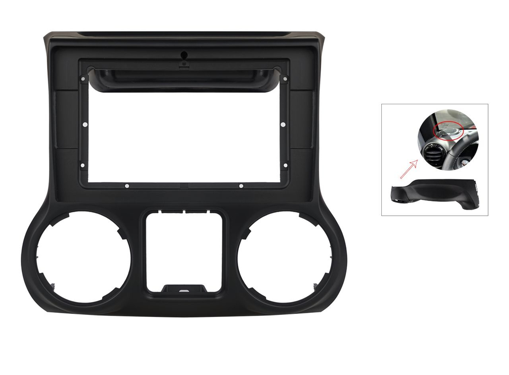 установочный комплект JEEP Wrangler 2016+, рамка + проводка KB-OL-1258-2