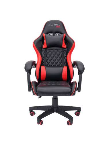 Офисное кресло Chairman CH28 экокожа, черно-красный