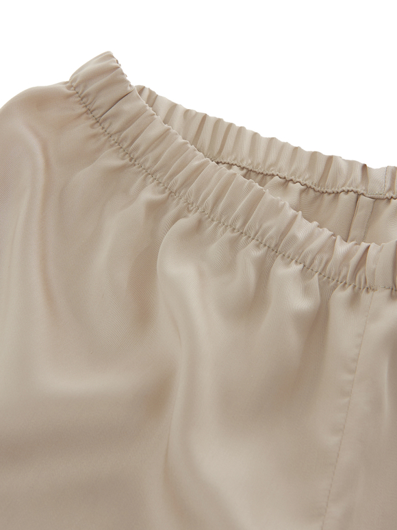 Шорты с кантом из тенселя песочные