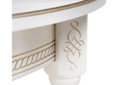 Стол Авилла 150(200)х110х77 молочный / золото