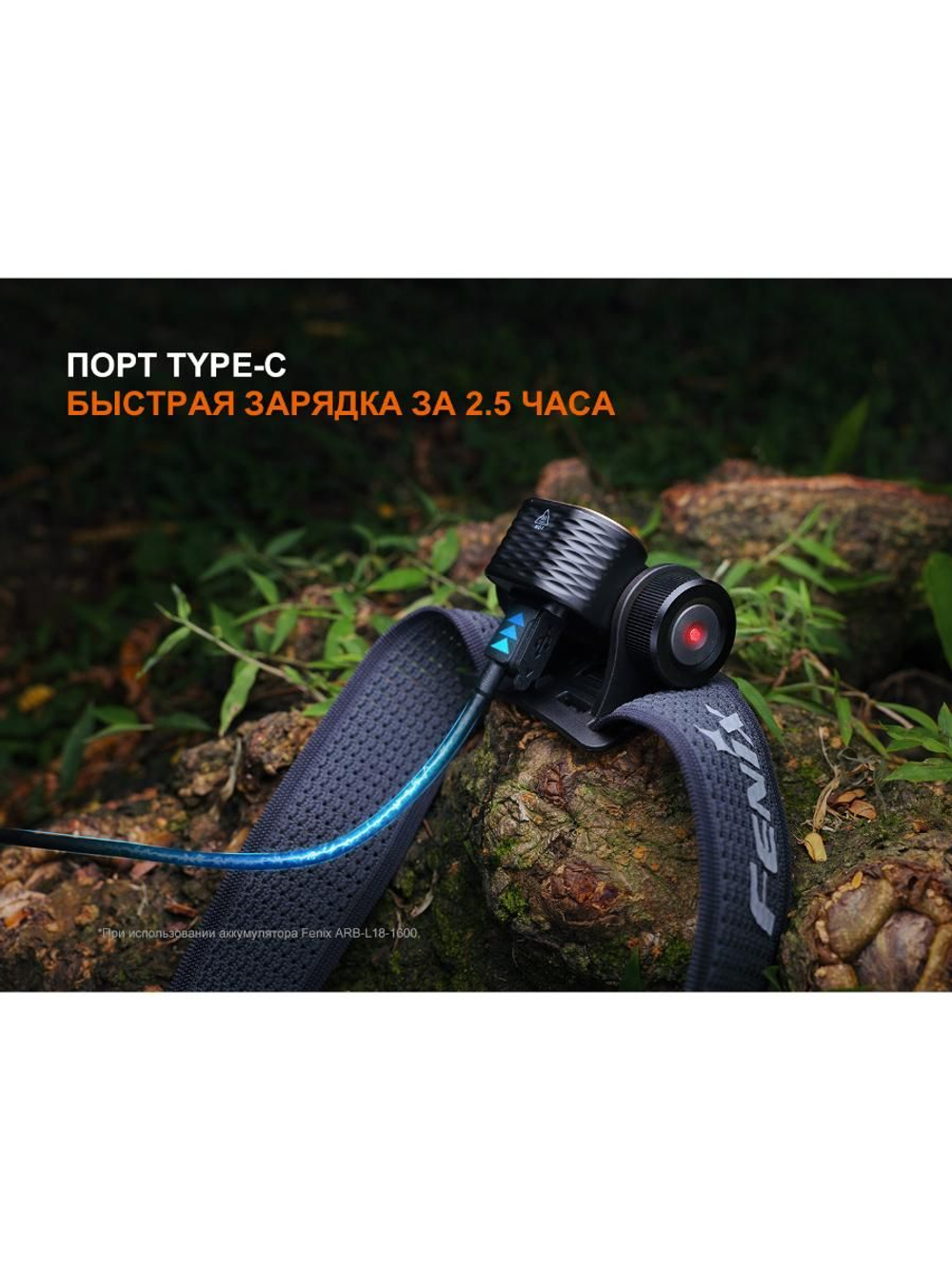 Фонарь Fenix налобный HM55R небула 1200 люмен