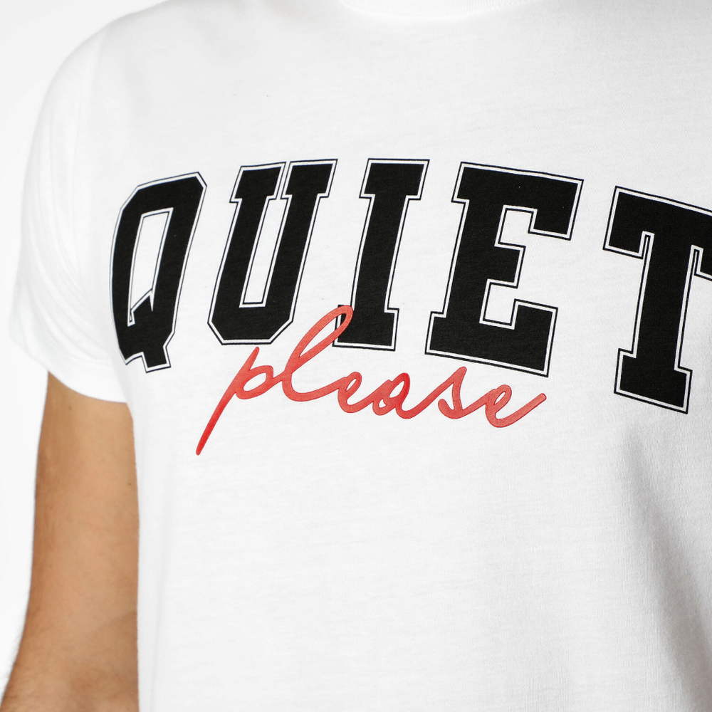 Мужское теннисное поло Quiet Please Dropshot College T-Shirt Men - White, Black