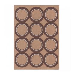 Этикетка бумажная самоклеящаяся крафт, d 6,4 см, 12 наклеек на листе А4, 100 л/уп, Garci