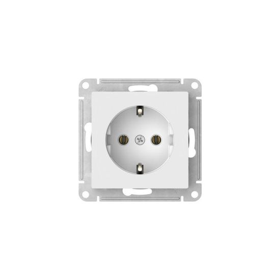 Розетка AtlasDesign 16А с заземл. быстрозажим. клем. механизм бел. SE ATN000143S