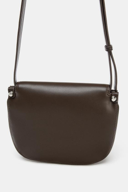 ZARA МИНИ-СУМКА С ПЛЕЧЕВЫМ РЕМНЕМ, КОРИЧНЕВЫЙ