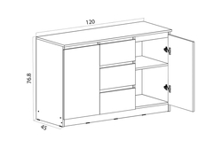 Комод Челси 1200 (2 двери, 3 ящика)