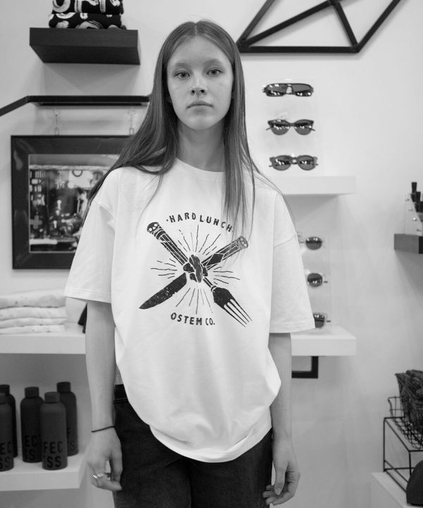 Футболка оверсайз Fork and Knife белая - фото 4