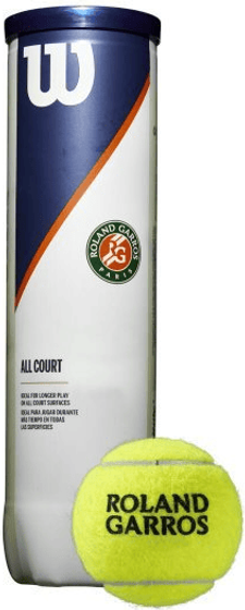 Мячи теннисные Wilson Roland Garros All Court (4 мяча в банке), арт. WRT116400
