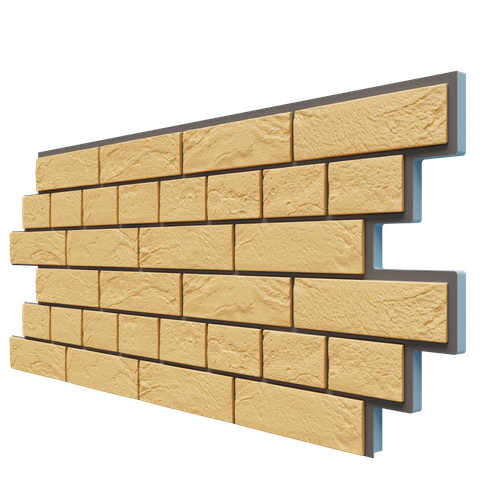 Термопанель фасадная Венецианский кирпич 20 мм  Кирпич Желтый
