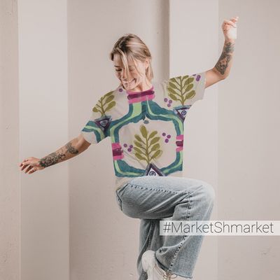 Футболка женская оверсайз с принтом 