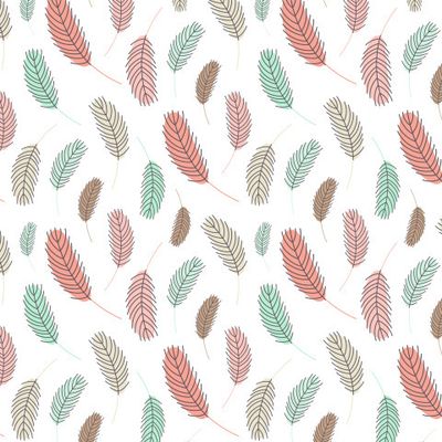 Пасхальный паттерн с перьями в стиле бохо