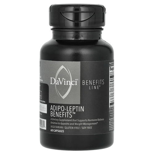 DaVinci Laboratories, Benefits Line, адипо-лептин, 60 капсул